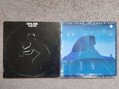 Elton John 10 LP Lot Vinyl Records VG+EX/VG+ Promo Cut Out 1970s Fan Club Poster