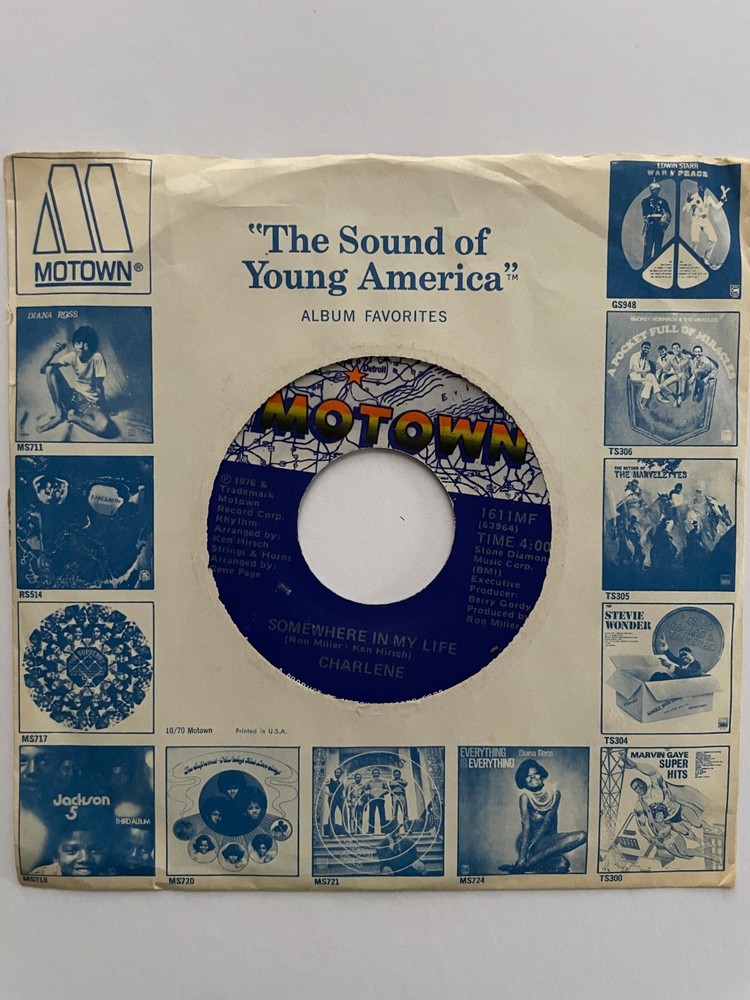 Charlene I’ve Never Been To Me Rare 1976 7″ 45 RPM Motown Sleeve 1611MF