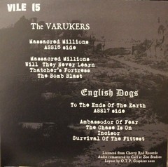 THE VARUKERS – ENGLISH DOGS Split LP PUNK ROCK Hardcore YELLOW VINYL Import NEW