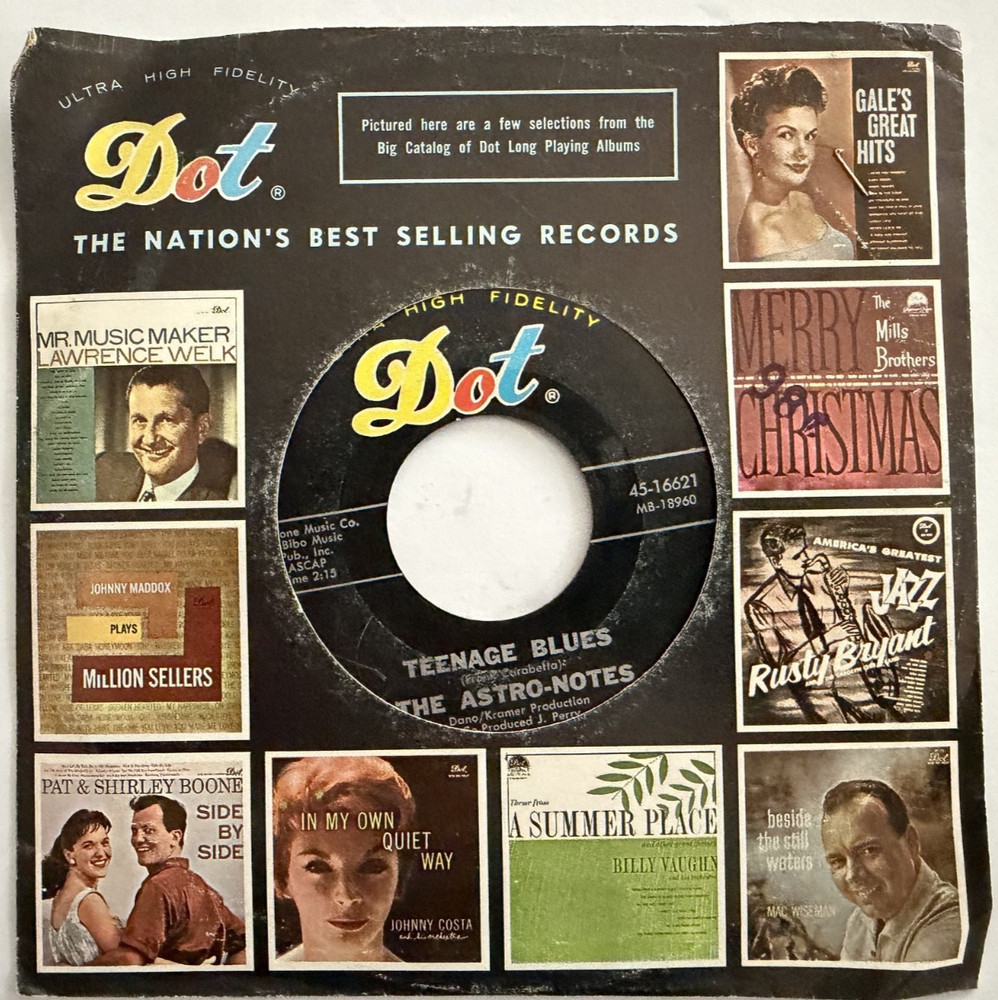 The Astro-Notes 45 “Monkey Workout”/ Teenage Blues” Dot Garage Mod ~ Clean Hear
