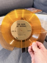 Book of Mormon Translucent Gold Vinyl Vintage Record Set 50 Discs 16 RPM