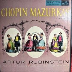 CHOPIN-MAZURKAS-COMPLETE-RUBINSTEIN-ORIGINAL RCA RED SEAL 3-LP VINYL BOX-USED