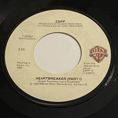 Zapp: Heartbreaker (Part I) / Heartbreaker (Part II) 45 – Warner Bros. – Funk