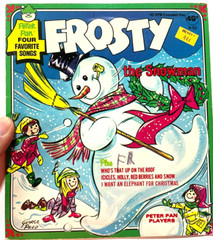 Frosty the Snowman Vintage 45 RPM Peter Pan Record George Peed Art