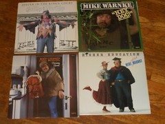 MIKE WARNKE lot 4x LP hey doc HIGHER EDUCATION jester in kings court COMING HOME