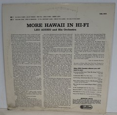 Leo Addeo & His Orchestra – More Hawaii In Hi-Fi – 1960 CAL-594 Vinyl LP VG/G+