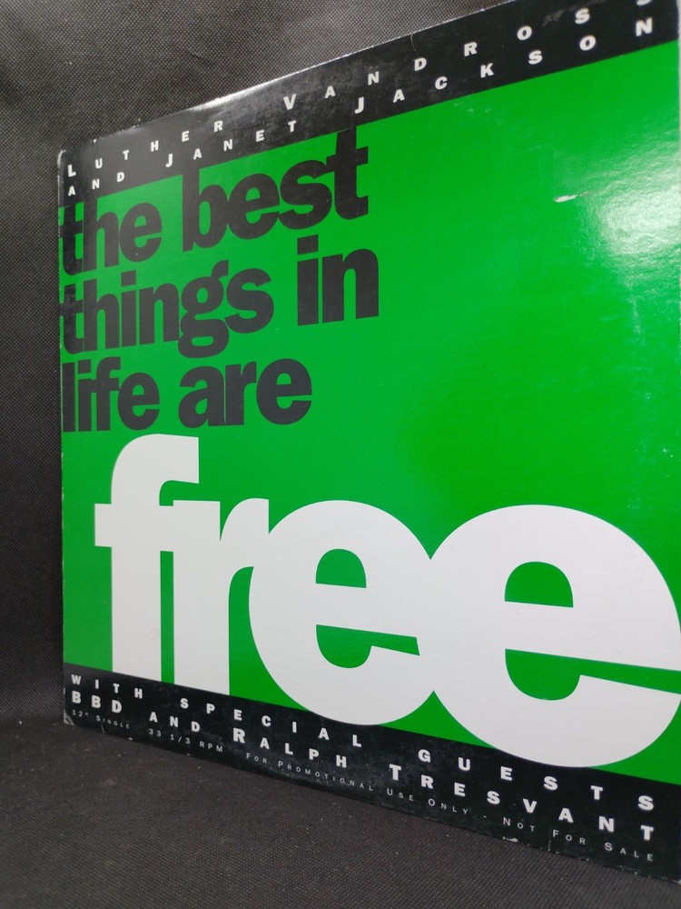 Luther Vandross & Janet Jackson “The Best Things In Life Are Free” VG+ Promo 12
