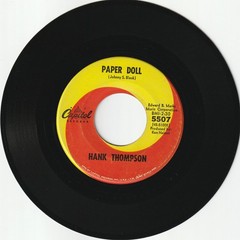 Hank Thompson – Paper Doll / You Always Hurt the One You Love 7″ Vinyl 45 1965