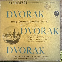 Vox Dvořák String Quartets (Complete) Vol. II Vinyl Box Set Stereo SVBX 550