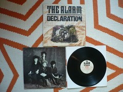 The Alarm Declaration Vinyl LP 68 Guns Mike Peters *READ! MARKS CRACKLE SKIPS*