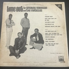 TIME OUT FOR SMOKEY ROBINSON AND THE MIRACLES LP album 1969 Original Motown EX