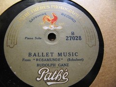 PATHE 1919 RUDOLPH GANZ PIANO Kreisler Liebesfreud / Schubert Rosamunde 27028