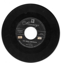 THE PLATTERS HIT 45 “THE GREAT PRETENDER” NOV. 3 1955 RELEASE