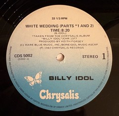 Billy Idol White Wedding Vinyl 12″ Single 1982 New Wave Post-Punk