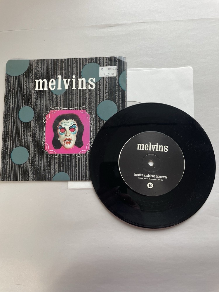 The MELVINS Band Black Stooges 7″ Hostile Ambient Vinyl Record OG Metal Y2K