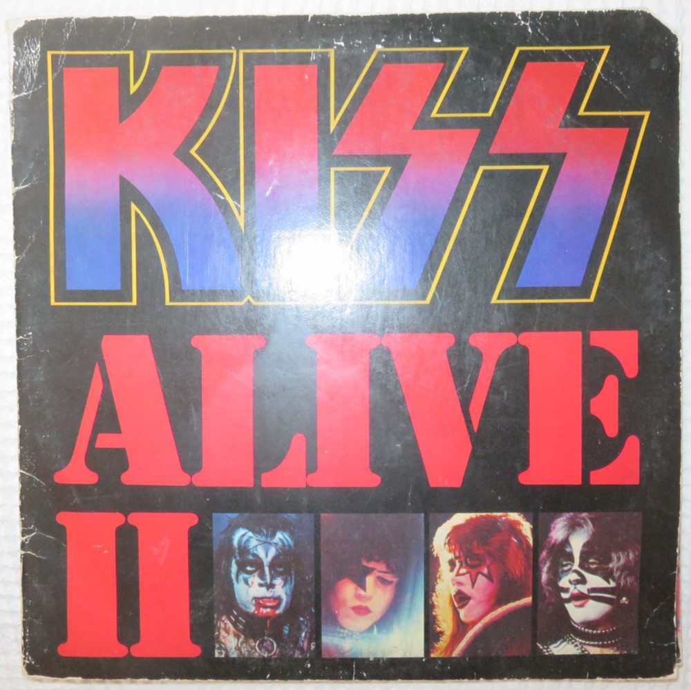 KISS Alive II Casablanca NBLP 7076-2 1977 Santa Maria Pressing G+ EX Vinyl LP