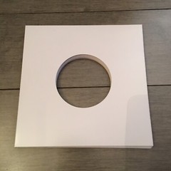 Singles Glossy White Cardboard 7.25” Jackets W/ Diecut Center Hole for 7” vinyl