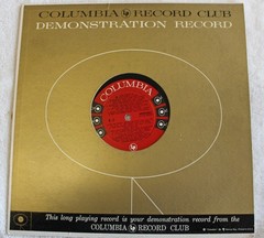 Columbia Record Club Demonstration Record Varied Artists D-2 38694/38695 1956