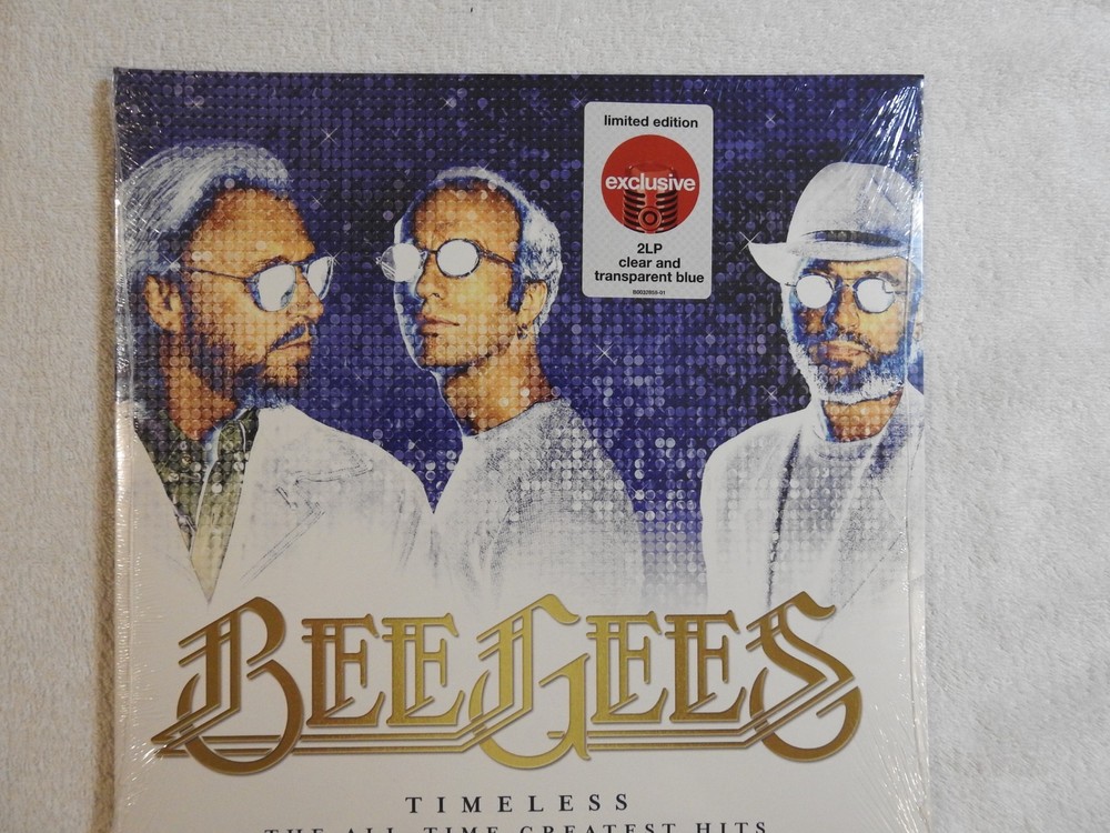 Bee Gees “Timeless Greatest Hits” BRAND NEW 2 LP Vinyl Clear & Transparent Blue