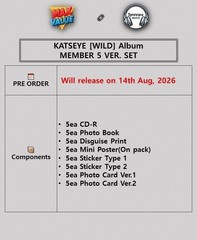 KATSEYE [WILD] Album MEMBER 5 Ver SET/5 CD-R+5 Photo Book+5 Poster+10 Card+GIFT