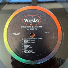 Beatles LP Introducing VEE-JAY 1062 Blank Back 1st version first inner sleeve