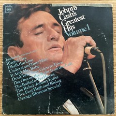 Johnny Cash “Johnny Cash’s Greatest Hits Volume 1″ 33 1/3 rpm LP, CL2678