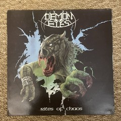DEMON EYES RITES OF CHAOS NWOBHM EBONY EBON19 UK VINYL LP RARE EXCELLENT