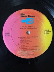 Julio Angel Y Los Tres Grandes Voces, Guitarras y Violines LP 1981 VG+