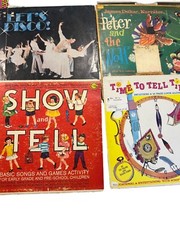 Vintage Record Lot 33 1/3 Disco Big Bird Peter and Wolf Pied Piper Cathy Fink