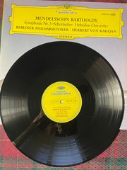 MENDELSSOHN/SYMPHONIE Nr.3/HEBRIDEN-OUVERTURE/HERBERT VON KARAJAN LP Germany