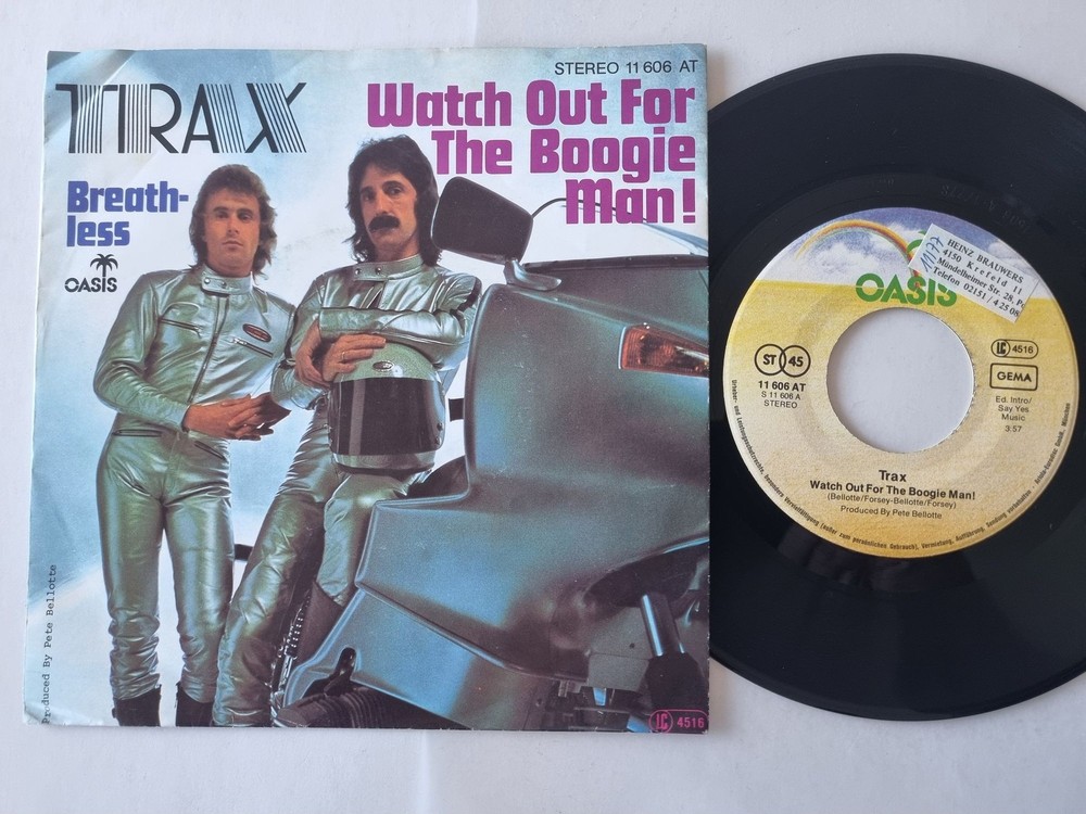 Trax = Keith Forsey & Pete Bellotte – Watch Out for the Boogie Man! 7” Vinyl