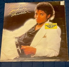 Michael Jackson Thriller LP W/ BOTH Inserts *Vinyl Non-Playable* As Is