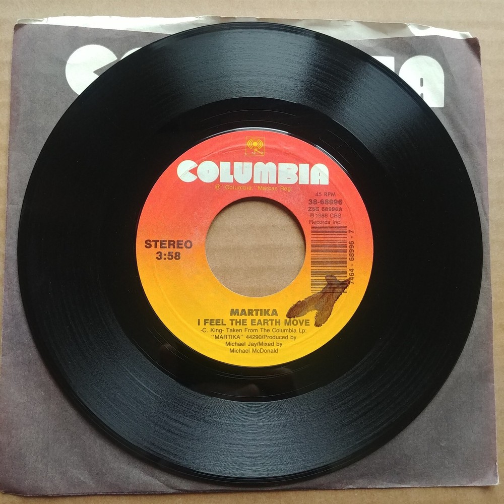MARTIKA I Feel The Earth Move 45 7″ POP ELECTRONIC Record Vinyl Records 1988