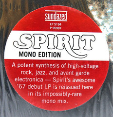 Spirit – “Spirit” MONO- 1968/2005 RE – Sundazed Music 5194 – Psych Rock LP