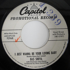 1955 Jazz Promo Bas Sheva – Flame Of Love – I Just Wanna Be Your Loving Baby 45