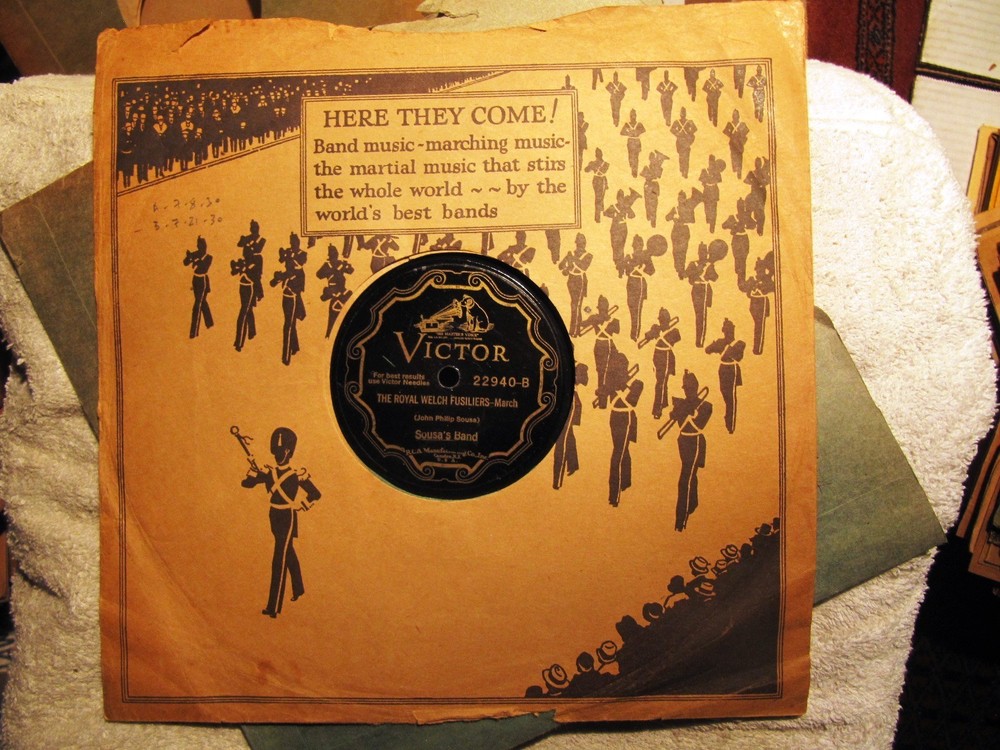 Last Rec’ 1930 SOUSA’s BAND Royal Welsh Fusiliers HANDS ACROSS THE SEA 22940