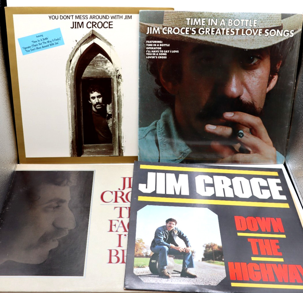 Jim Croce Vintage LP lot Down the Highway, Time in a Bottle, Lifesong 1970’s