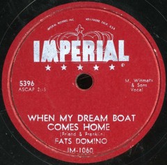 Fats Domino – When My Dreamboat Comes Home / So-Long 1956 10″ Imperial 5396 Very