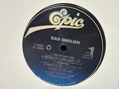 BAD ENGLISH Self Titled LP 1989 EPIC E45083 Inner sterling