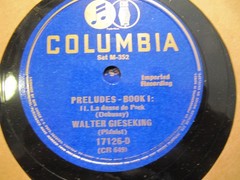 1938 WALTER GIESEKING Piano Debussy Preludes Serenade / Danse de Puck COLUMBIA