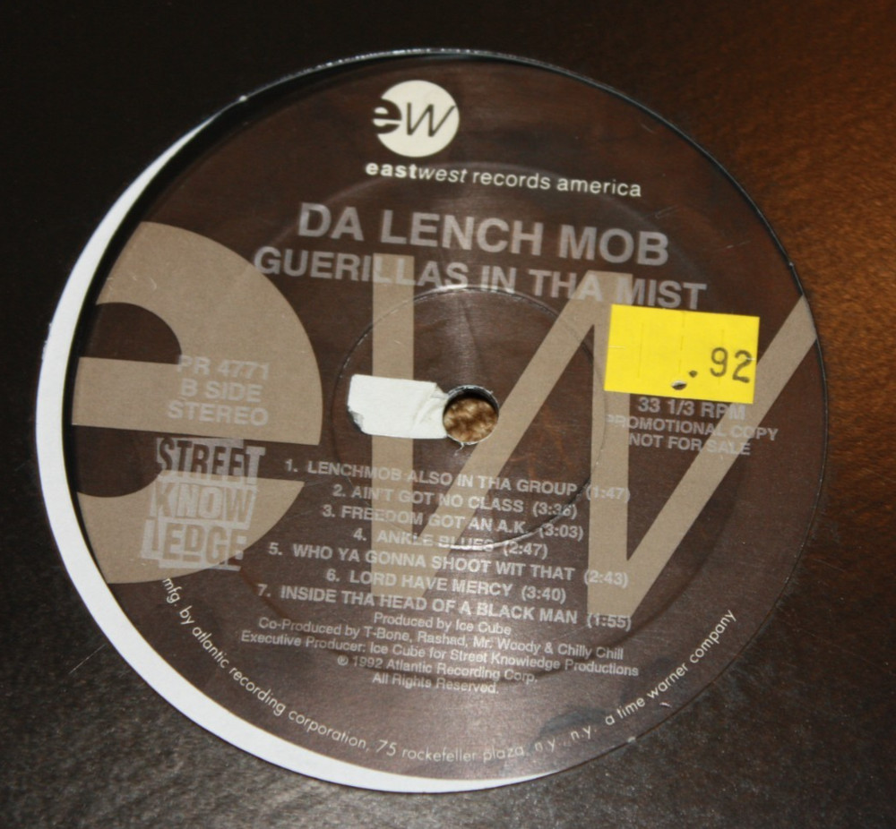 Da Lench Mob- Guerillas in the Mist LP 12″ Record, 1992 EastWest, West Coast Rap
