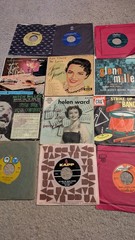 60 Jazz 45 Rpms 7″ Doris Day Louis Armstrong Helen Ward Guy Lombardo Mancini