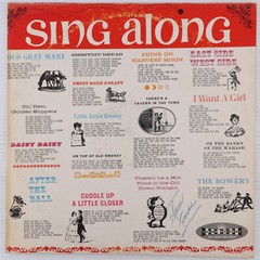 The Sing-A-Long Gang – 1959 Mono 12″ LP Vinyl Childrens Record Crown CLP 5117