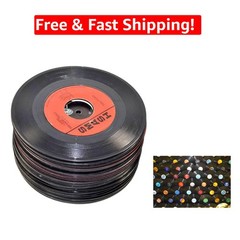 Creative Vintage 7-Inch Vinyl Records – Set of 10 for Party Decor and Crafts