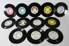 12 Vintage RECORDS PROMO 45’s LOT 1950’s-1980’s SOUL POP JAZZ MUSIC Laine Castor