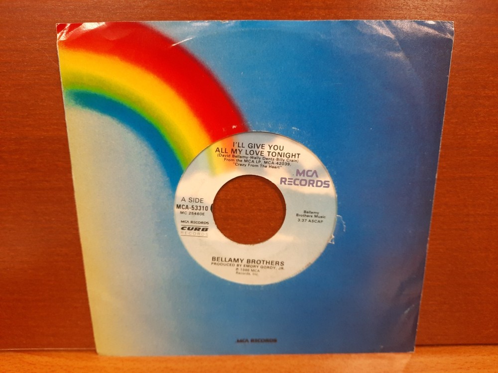 45 / Bellamy Brothers / 1988 / I’ll Give You All My Love Tonight / Ying Yang