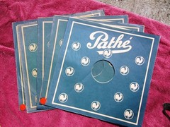 1938 Disque PATHE 5x Record SLEEVES 12″ inch 30cm French Art Deco Lateral Discs