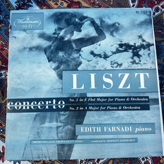 Liszt Piano Concerto No 1 & 2 LP 33 Edith Farnadi Vinyl Vienna St Opera Orch
